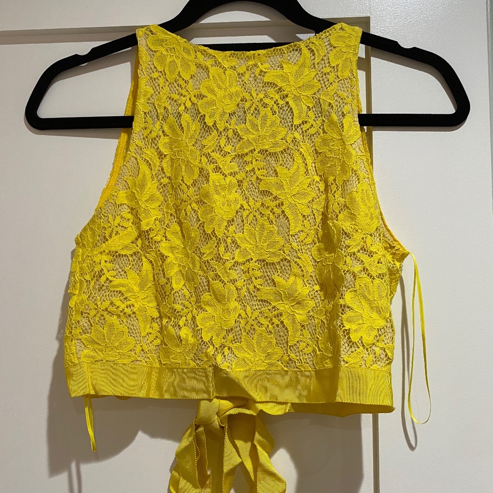 Zara open back crop top
